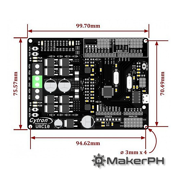 Sumo Robot Controller R1.1 (URC10) – MakerPH Electronics